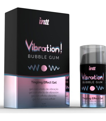 INTT POTENTE ESTIMULANTE INTIMO GEL VIBRADOR LIQUIDO CHICLE 15ML