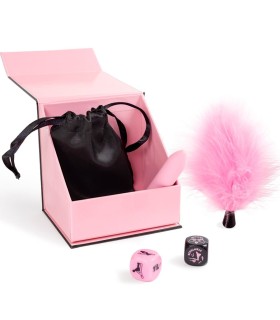 SECRET PLAY CAJA DE PLACERES PARA PAREJAS DADOS BALA VIBRADORA PLUMERO