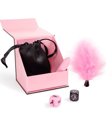 SECRET PLAY CAJA DE PLACERES PARA PAREJAS DADOS BALA VIBRADORA PLUMERO