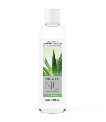 MIXGLISS 2 IN 1 WATER BASED LUBRICANT AND MASSAGE GEL NURU ALOE VERA 150 ML