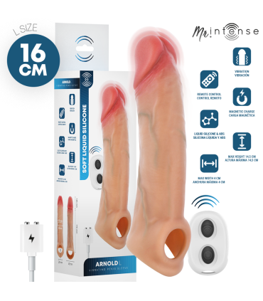MR INTENSE ARNOLD L ULTRA REALISTIC VIBRATING PENIS SLEEVE REMOTE CONTROL 16 CM O 45 CM