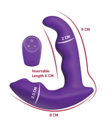 SHEEO ROTATING VIBRATING ANAL STIMULATOR WITH REMOTE CONTROL PURPLE