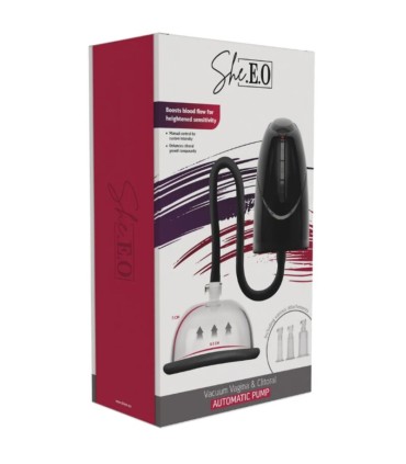 SHEEO AUTOMATIC VACUUM PUMP FOR VAGINA AND CLITORIS BLACK