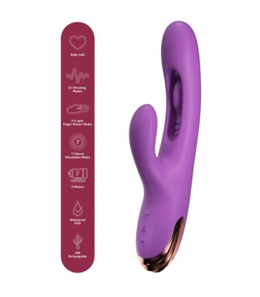 SHEEO RABBIT G SPOT VIBRATOR WITH DIGITAL MOVEMENT PURPLE