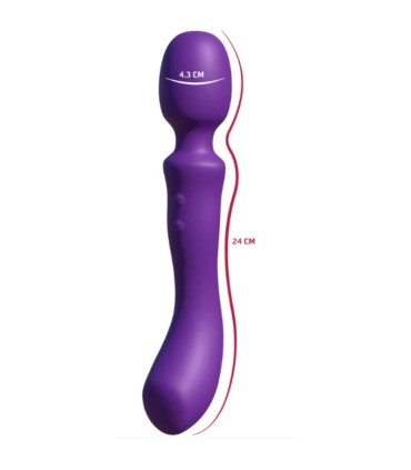 SHEEO DOUBLE ENDED VIBRATING MASSAGER WAND PURPLE
