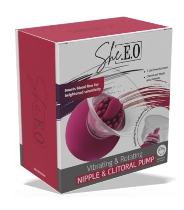 SHEEO VIBRATING AND ROTATING PUMP FOR NIPPLES AND CLITORIS
