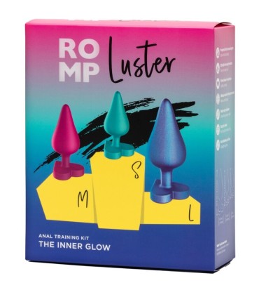 ROMP LUSTER ANAL TRAINING KIT S M L WITH HEART SHAPED BASE