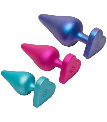 ROMP LUSTER ANAL TRAINING KIT S M L WITH HEART SHAPED BASE