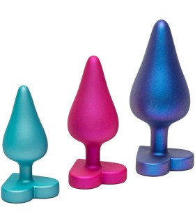 ROMP LUSTER ANAL TRAINING KIT S M L WITH HEART SHAPED BASE