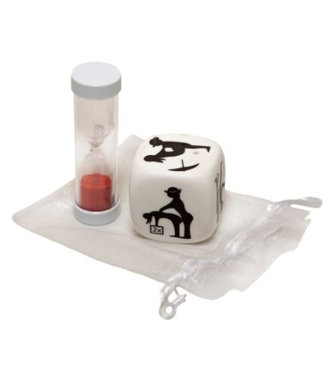 DIABLO PICANTE DADO DE POSTURAS CON RELOJ DE ARENA