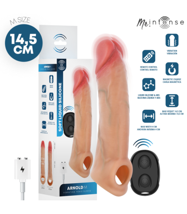 MR INTENSE ARNOLD M ULTRA REALISTIC VIBRATING PENIS SLEEVE 145 CM O 4 CM