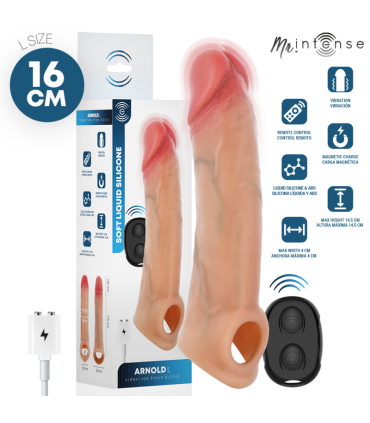 MR INTENSE ARNOLD L ULTRA REALISTIC VIBRATING PENIS SLEEVE REMOTE CONTROL 16 CM O 45 CM