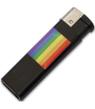 PRIDE - MECHERO NEGRO CON BANDERA LGBT