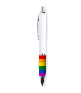 PRIDE BOLIGRAFO BLANCO BANDERA LGBT