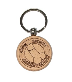 DIABLO PICANTE LLAVERO DE MADERA CON FORMA DE PENE