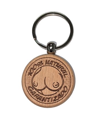 DIABLO PICANTE LLAVERO DE MADERA CON FORMA DE PECHO