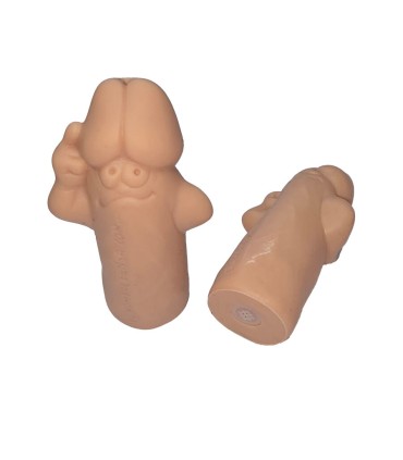 DIABLO PICANTE SILBATO CON FORMA DE PENE COLOR CARNE