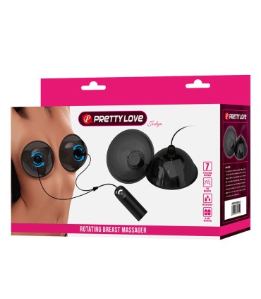 PRETTY LOVE ROTATING NIPPLE SUCTION STIMULATOR BLACK