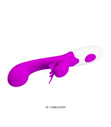PRETTY LOVE BUTTERFLY KISS 30 FUNCTION RABBIT VIBRATOR PURPLE