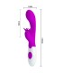 PRETTY LOVE BUTTERFLY KISS 30 FUNCTION RABBIT VIBRATOR PURPLE