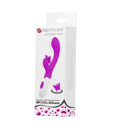 PRETTY LOVE BUTTERFLY KISS 30 FUNCTION RABBIT VIBRATOR PURPLE
