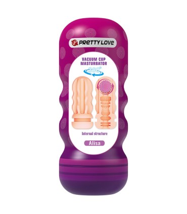 PRETTY LOVE VAGINAL SMOOTHING MASTURBATOR WITH SUCTION CUP AND INTERNAL TEXTURES