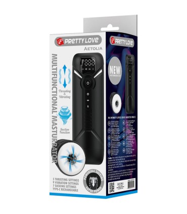 PRETTY LOVE AETOLA MULTIFUNCTION AUTOMATIC MASTURBATOR BLACK