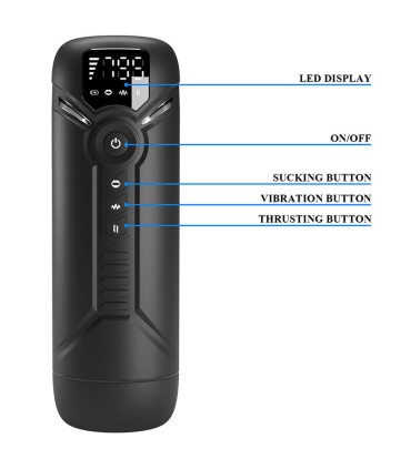 PRETTY LOVE AETOLA MULTIFUNCTION AUTOMATIC MASTURBATOR BLACK