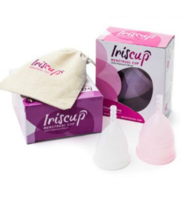 IRISCUP COPA MESTRUAL ROSA PEQUENA BOLSA ESTERILIZADORA GRATIS