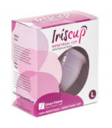 IRISCUP COPA MESTRUAL ROSA GRANDE BOLSA ESTERILIZADORA GRATIS