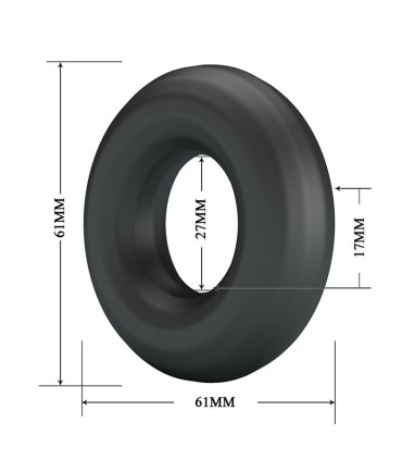 CRAZY BULL URBAN SUPER SOFT SILICONE COCK RING BLACK