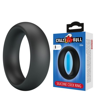 CRAZY BULL ELIO SILICONE COCK RING BLACK
