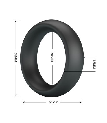 CRAZY BULL ELIO SILICONE COCK RING BLACK