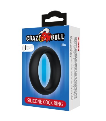 CRAZY BULL ELIO SILICONE COCK RING BLACK
