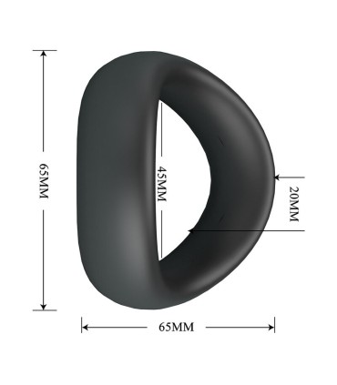CRAZY BULL VALEN ERGONOMIC SILICONE COCK RING BLACK