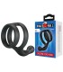 CRAZY BULL YANCY DOUBLE COCK AND BALL RING BLACK