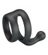 CRAZY BULL YANCY DOUBLE COCK AND BALL RING BLACK