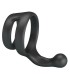 CRAZY BULL YANCY DOUBLE COCK AND BALL RING BLACK