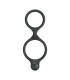 CRAZY BULL FLORIAN DOUBLE COCK AND BALL RING BLACK