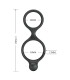 CRAZY BULL FLORIAN DOUBLE COCK AND BALL RING BLACK