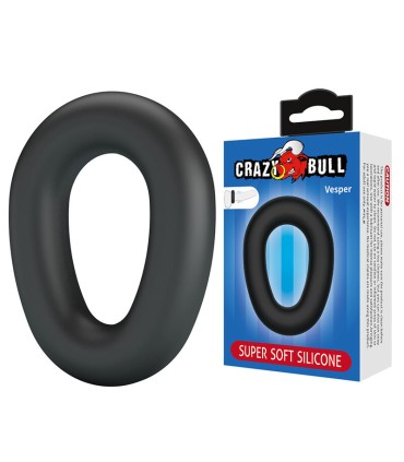CRAZY BULL VESPER SUPER SOFT SILICONE COCK RING BLACK