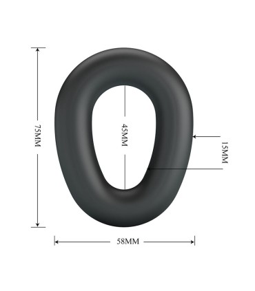 CRAZY BULL VESPER SUPER SOFT SILICONE COCK RING BLACK