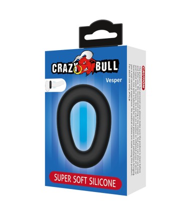 CRAZY BULL VESPER SUPER SOFT SILICONE COCK RING BLACK