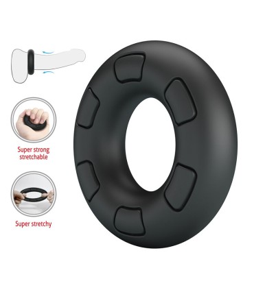 CRAZY BULL BERTRAM SUPER SOFT SILICONE COCK RING BLACK