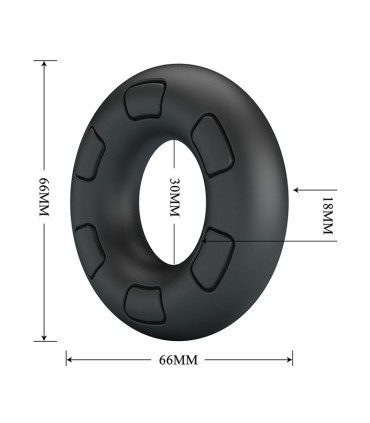 CRAZY BULL BERTRAM SUPER SOFT SILICONE COCK RING BLACK