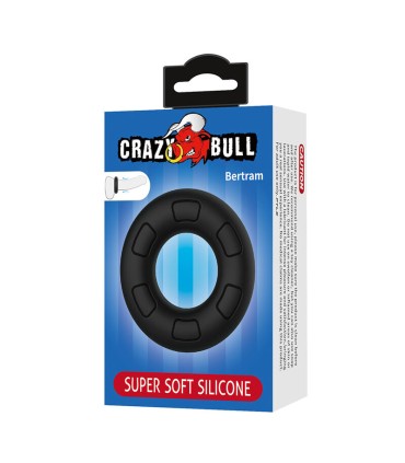 CRAZY BULL BERTRAM SUPER SOFT SILICONE COCK RING BLACK