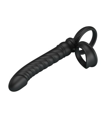 PRETTY LOVE MERRITT ANAL VIBRATOR WITH RING AND VIBRATION BLACK