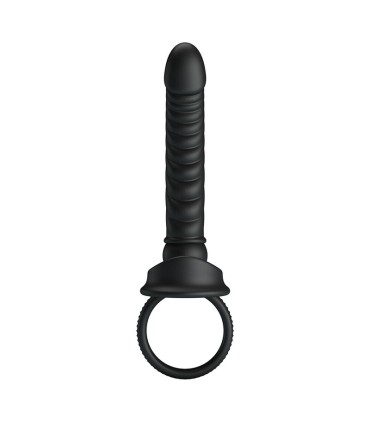 PRETTY LOVE MERRITT ANAL VIBRATOR WITH RING AND VIBRATION BLACK