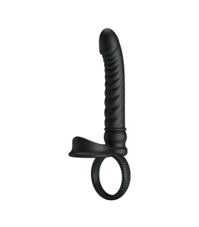 PRETTY LOVE MERRITT ANAL VIBRATOR WITH RING AND VIBRATION BLACK