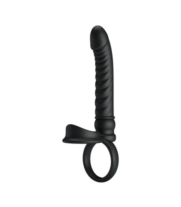 PRETTY LOVE MERRITT ANAL VIBRATOR WITH RING AND VIBRATION BLACK